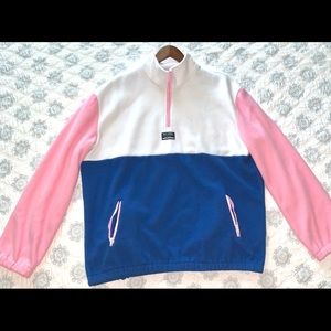 Brand New 1/4 Zip - Pink & Blue Pullover - Zaful